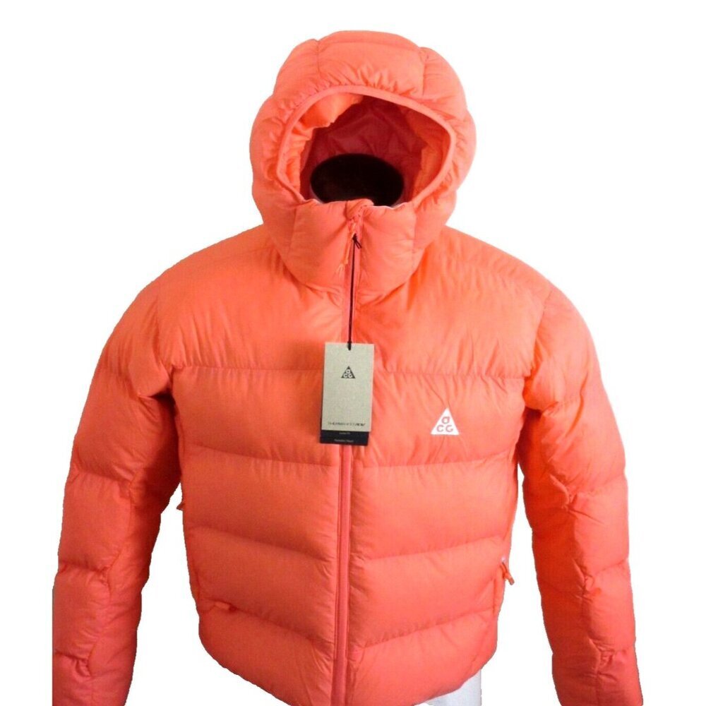 Nike Women's ACG Lunar Lake Therma-FIT ADV Hooded Jacket Wild Mango Size Small